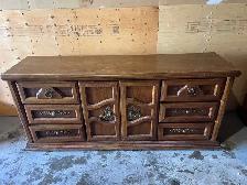 Free delivery used antique Wooden Dresser - Photo 2