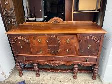 Free delivery Antique Wooden Buffet / Sideboard