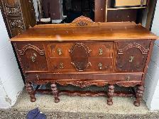 Free delivery Antique Wooden Buffet / Sideboard - Photo 2