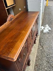 Free delivery Antique Wooden Buffet / Sideboard - Photo 6