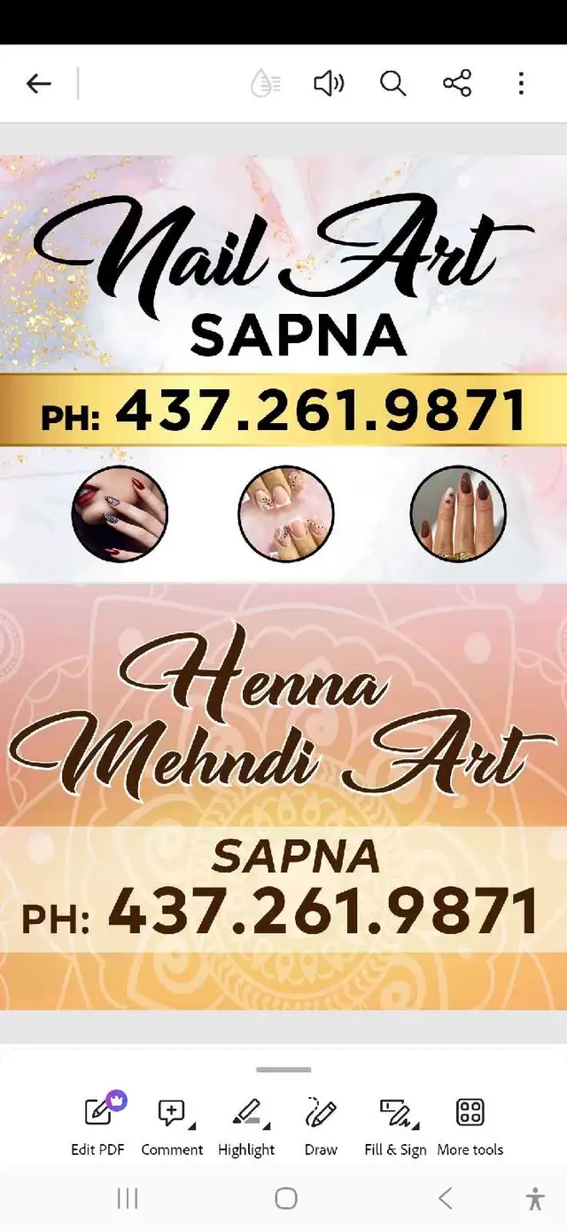 Nail Art or Henna Mehndi Art in Brampton