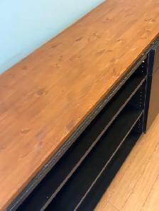 Free delivery used Black and wood media console - Photo 3