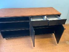 Free delivery used Black and wood media console - Photo 4