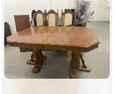 Free delivery used Wooden Dining Table with 4  Chairs