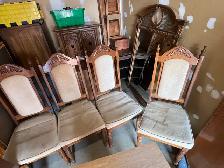 Free delivery used Wooden Dining Table with 4  Chairs - Photo 3