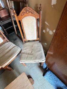 Free delivery used Wooden Dining Table with 4  Chairs - Photo 4