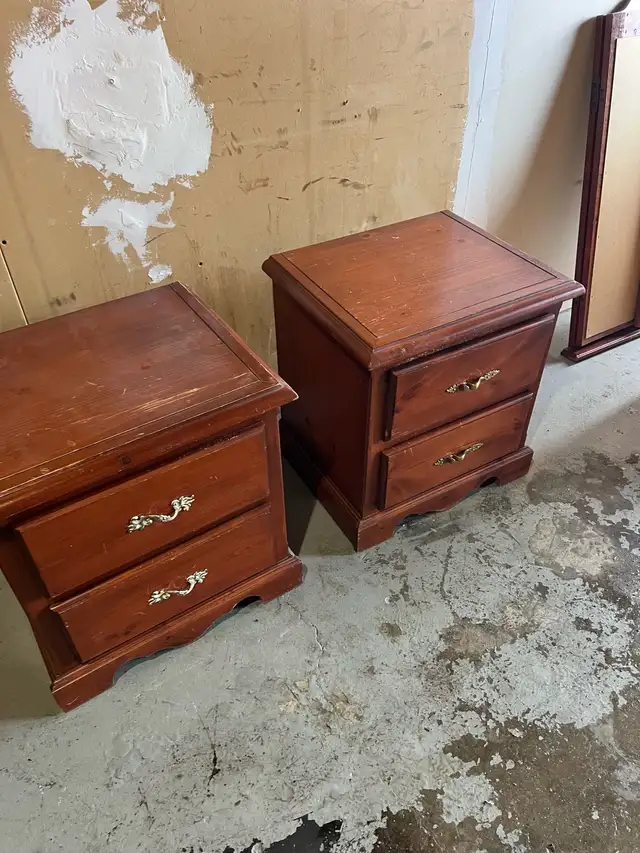 Free delivery used Two Wooden Nightstands