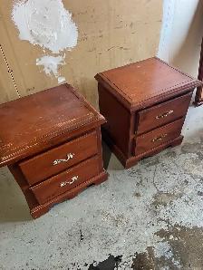 Free delivery used Two Wooden Nightstands - Photo 5