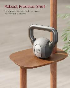 VASAGLE Freestanding Coat Rack with Shelf – Somber Walnut - Photo 3