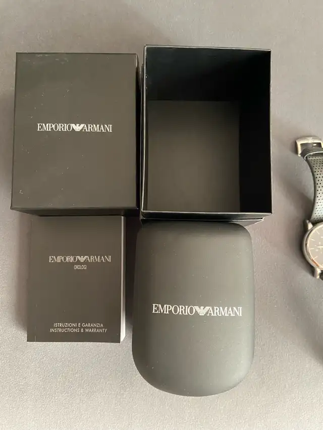 $100 Men’s Emporio Armani Luigi Grey Dial Chronograph Quartz - Photo 2
