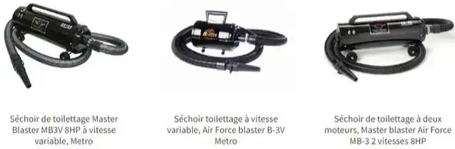 SÉCHOIR, SOUFFLEUR POUR LE TOILETTAGE