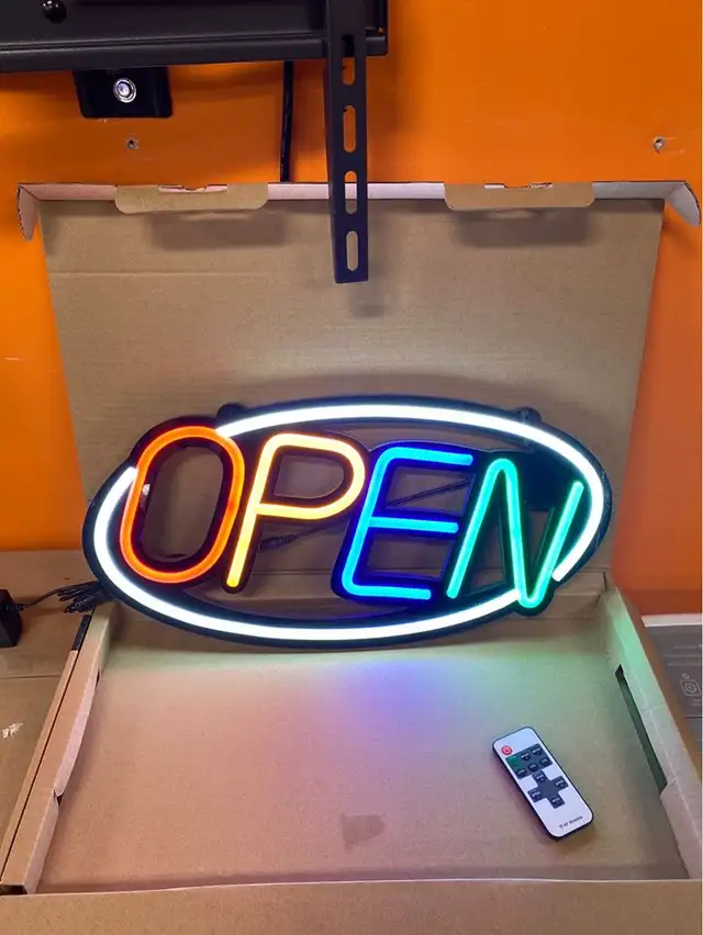 Open Signs for Business Large Bright Neon Led ,ON/OFF Switch