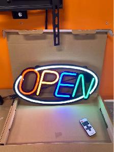 Open Signs for Business Large Bright Neon Led ,ON/OFF Switch