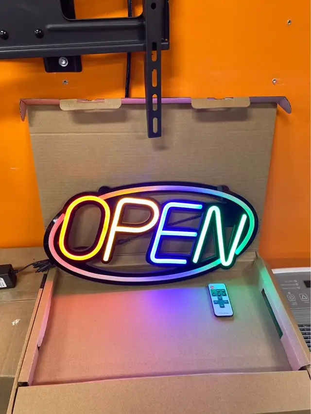 Open Signs for Business Large Bright Neon Led ,ON/OFF Switch - Photo 2