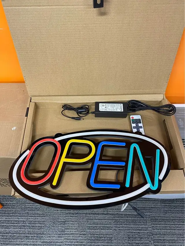 Open Signs for Business Large Bright Neon Led ,ON/OFF Switch - Photo 3