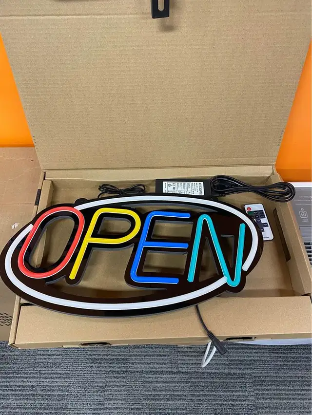 Open Signs for Business Large Bright Neon Led ,ON/OFF Switch - Photo 4