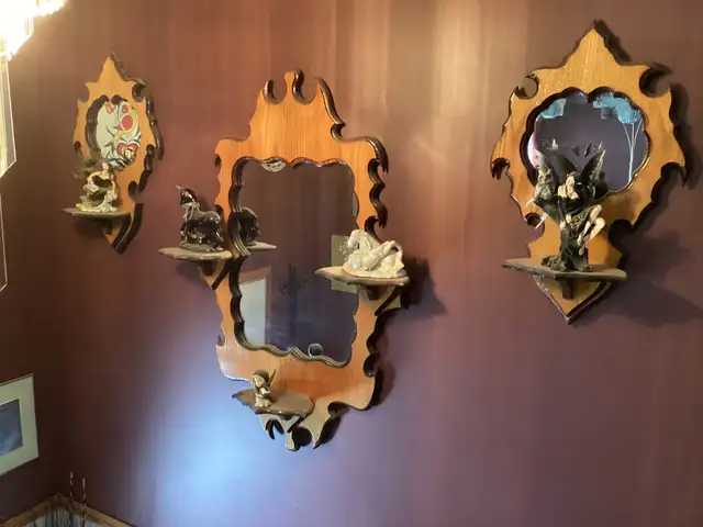 3  Piece Wooden Mirror