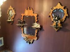 3  Piece Wooden Mirror
