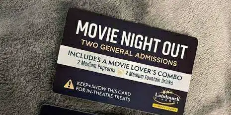 Landmark Cinemas Movie Night Out Combo