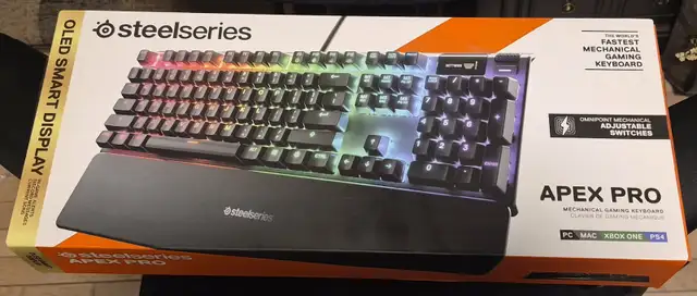 STEELSERIES APEX PRO – OLED DISPLAY – BRAND NEW SEALED – $160