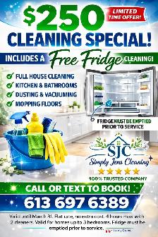 House Cleaning Special – Ottawa | Free Fridge Cleaning