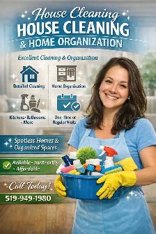 Home Cleaning/OrganizationReliable Cleaner Available