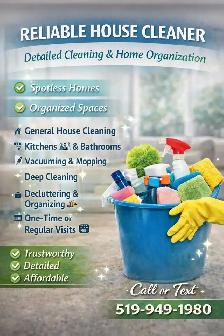 Home Cleaning/OrganizationReliable Cleaner Available - Photo 2