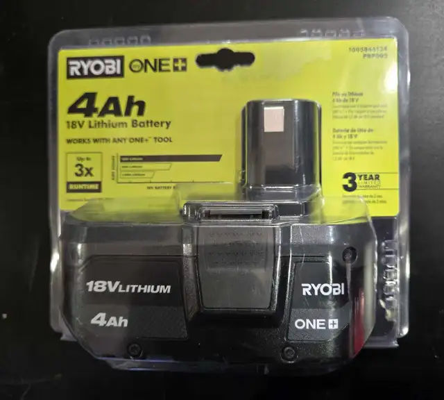 Ryobi One  18V 4ah Battery - New