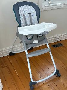 Ingenuity Baby High Chair w/ Tray & Wheels