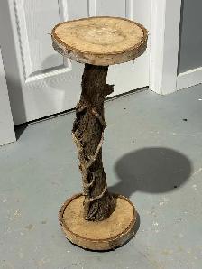 Rustic Log Plant Stands / Wood Pedestals – Cottage Decor - Photo 4
