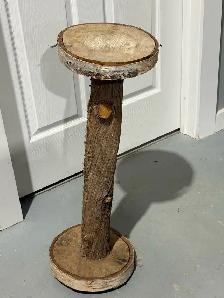Rustic Log Plant Stands / Wood Pedestals – Cottage Decor - Photo 8