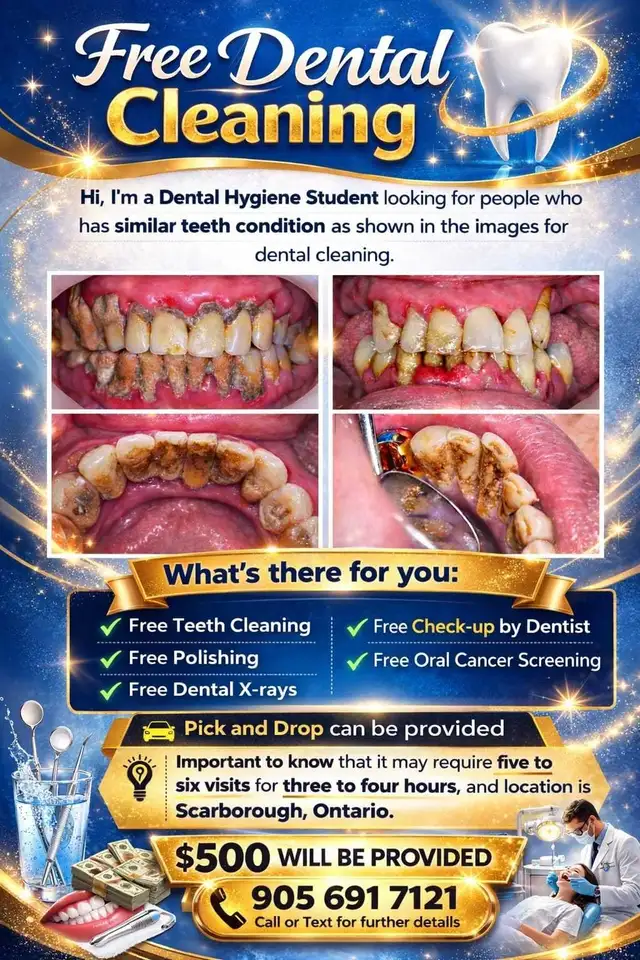 FREE Dental Cleaning Plus $500