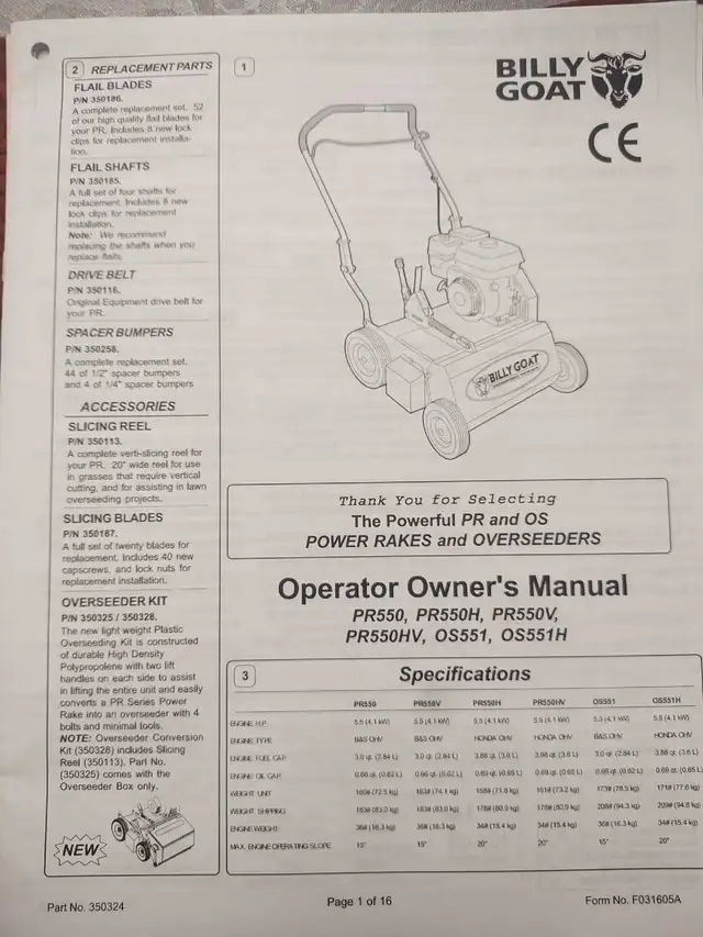 Billy goat Overseeder