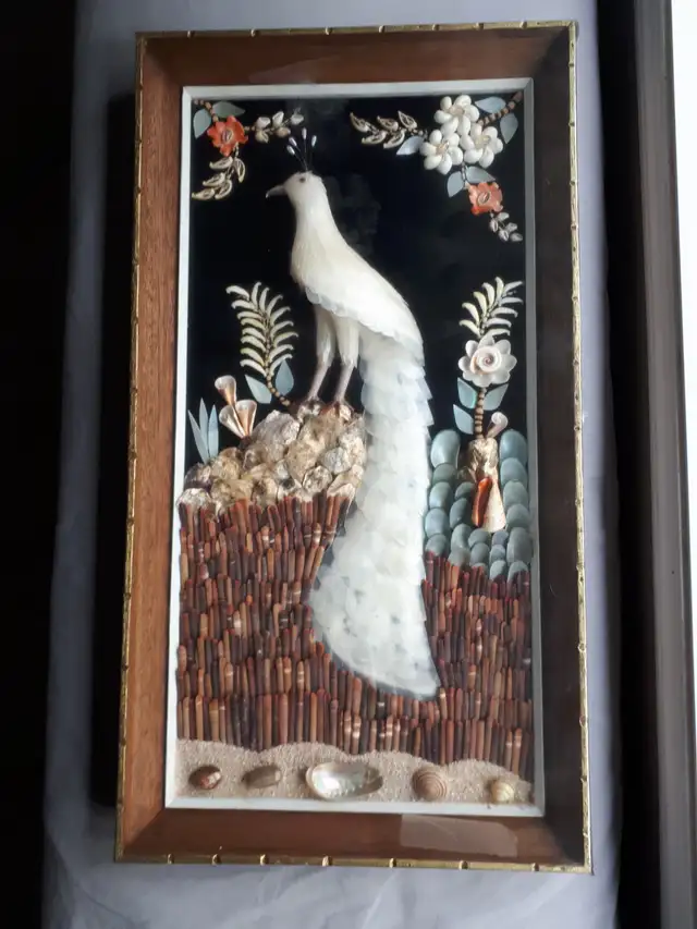 Vintage Hand Made Sea Shell Picture