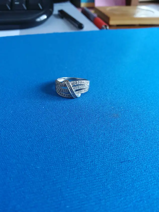 14 k while gold ring - Photo 2