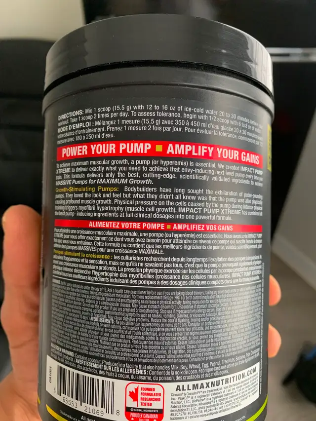 Allmax Impact Xtreme pump 1 Mango peach and 1 Blue Raspberry. - Photo 3