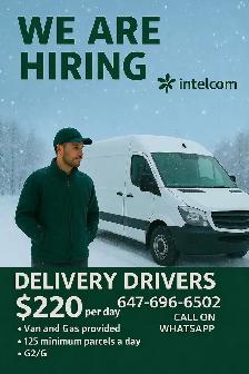 We are hiring intelcom drivers