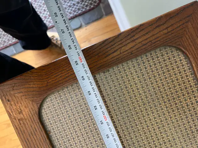 Free delivery used Wooden Console Table with Glass Top - Photo 6