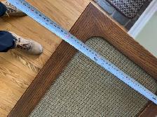 Free delivery used Wooden Console Table with Glass Top - Photo 7