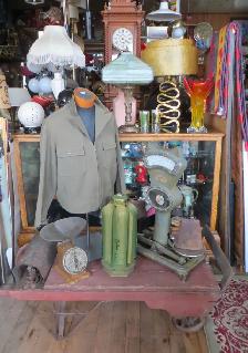PAST and PRESENT ANTIQUES - INDUSTRIAL  CART - COFFEE TABLE