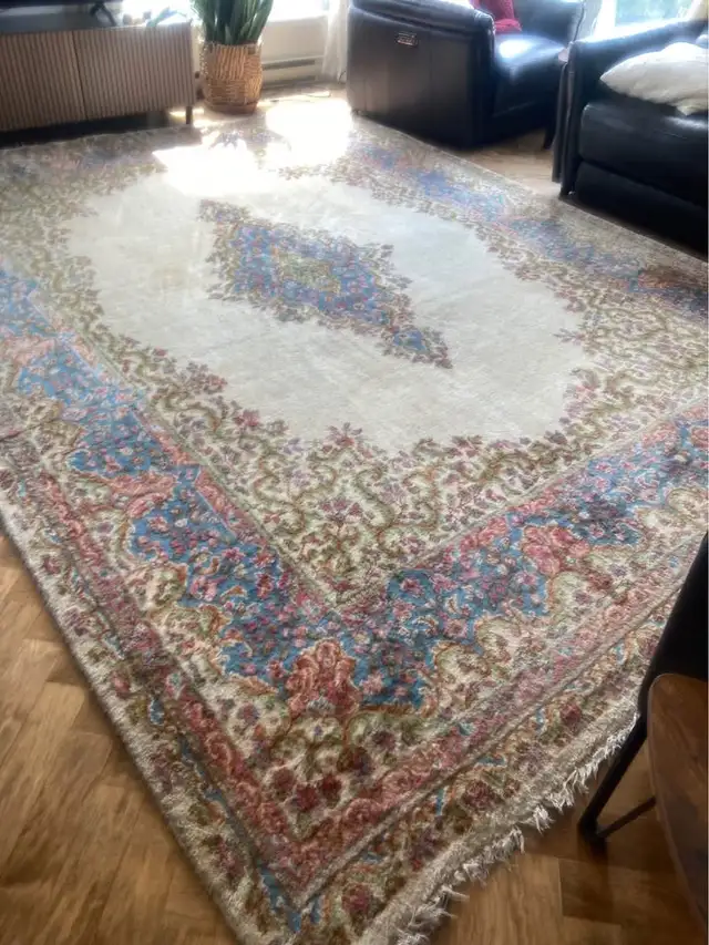 KERMAN ROYALE TAPIS PERSAN SUPERBE RARE SEMI ANTIQUE9'X12'PROPRE - Photo 2