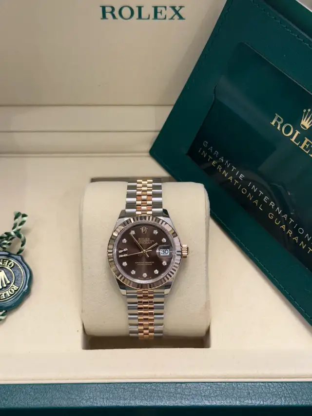 Rolex Datejust 28mm Rose Gold Two-tone Diamond IX Full Set