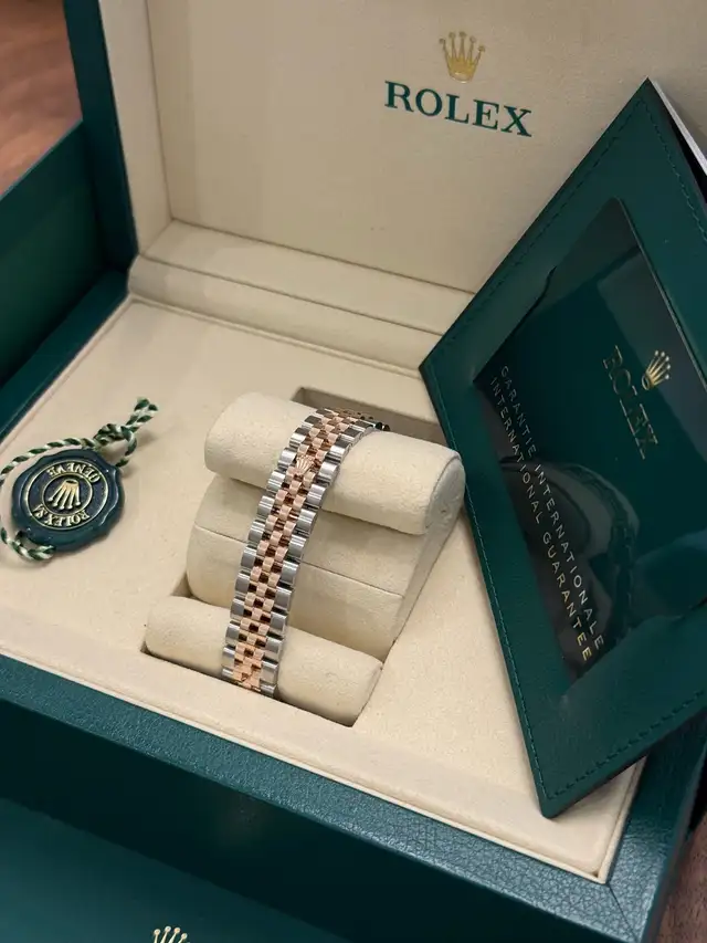 Rolex Datejust 28mm Rose Gold Two-tone Diamond IX Full Set - Photo 3