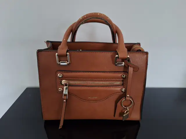 Aldo Laerin Brown and Gold Tote Purse / Bag