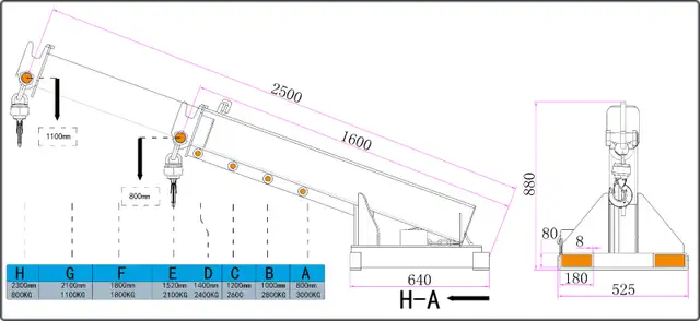 3T Mobile Crane Lifting Hoist Truss Jib Boom Hook 170056 - Photo 10