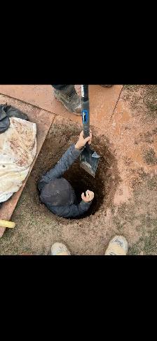 post hole digging