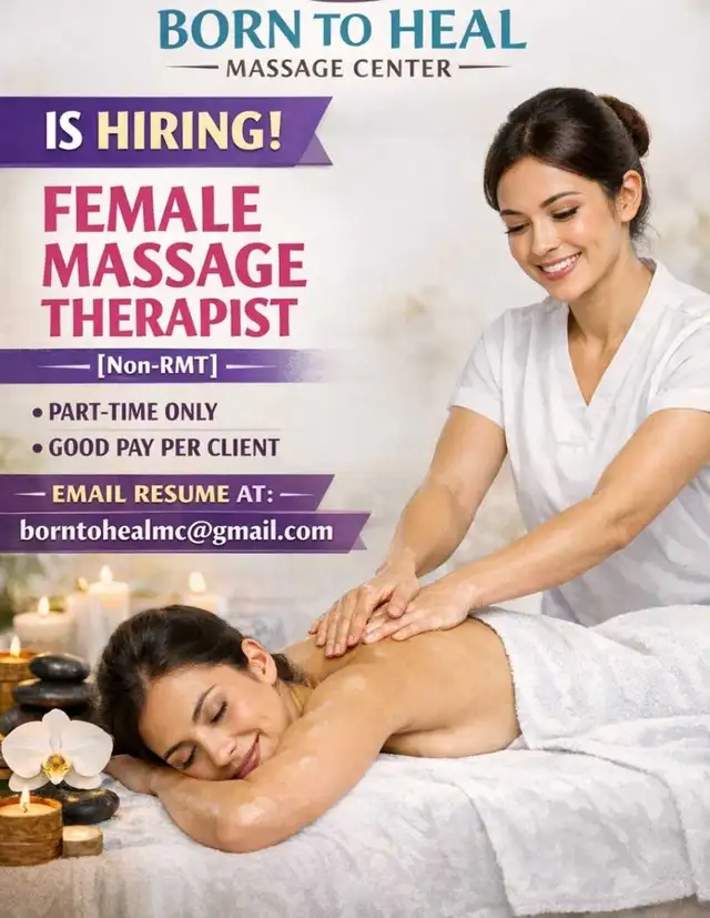 Hiring Female Therapist- Non-RMT