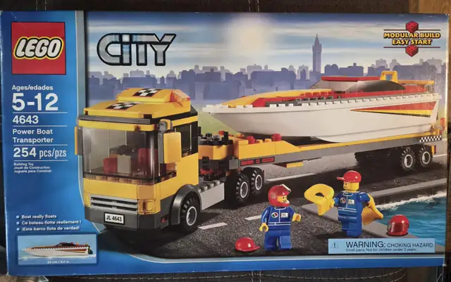 New Lego City 4643 Power Boat Transporter