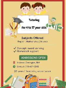 Math, English, Science Tutor