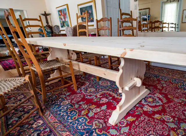 STUNNING(NO CHAIRS)LARGE NEW TABLE SOLID WOOD2'HARVEST STYLE